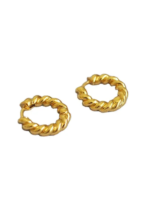 Aster 18K Gold Plate Mini Hoop Earrings