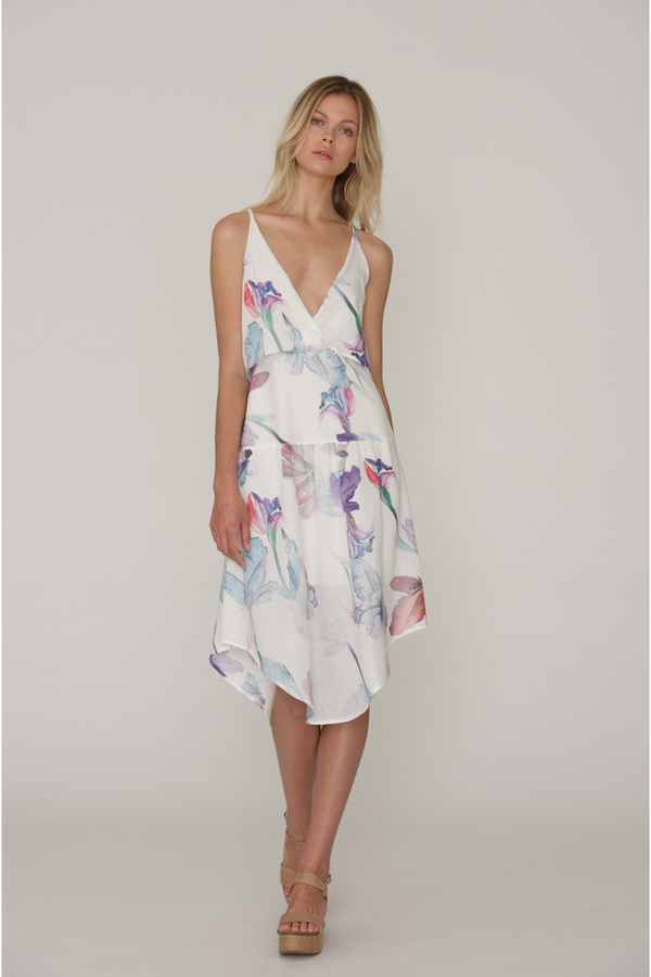 Cooper St Endless Love Train Deep V Floral Dress - Talis Collection