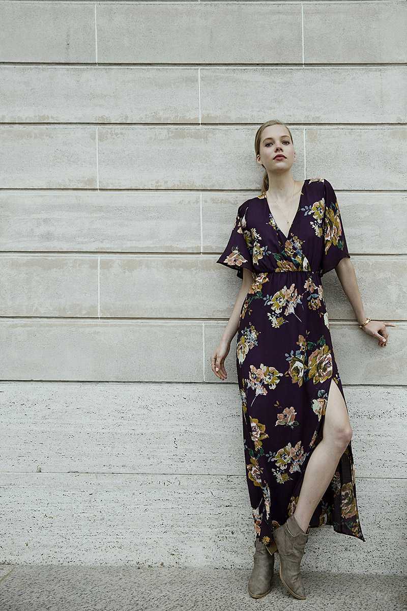 Everly Floral Print Maxi Dress - Talis Collection