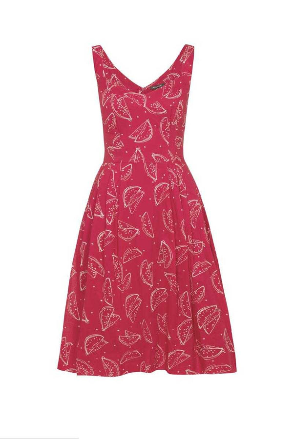Emily and Fin Red Watermelons Valerie Dress Size XS - Talis Collection
