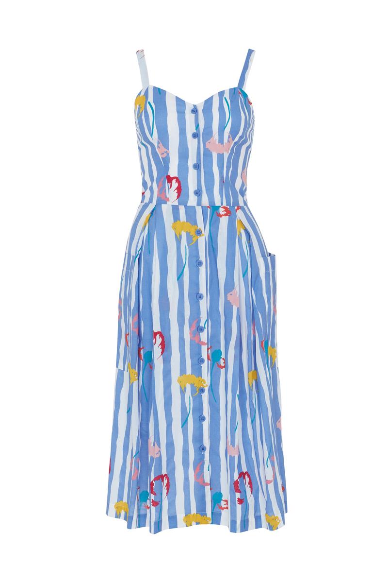 Emily and Fin Layla Sun Dress Salvation Floral Stripe - Talis Collection