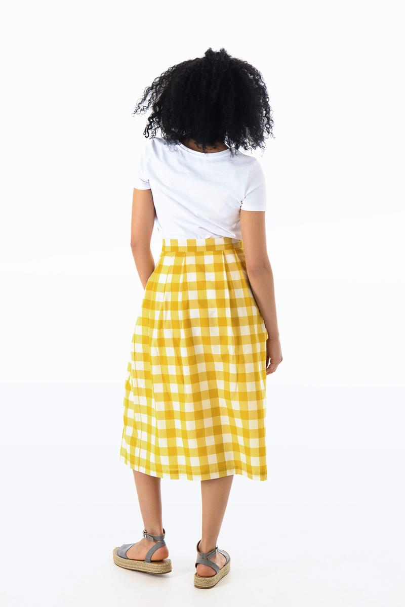 Emily and Fin ISLA Skirt Yellow Plaid - Talis Collection
