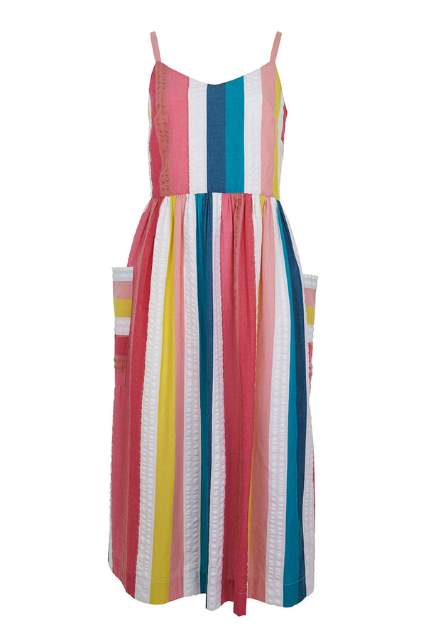 Emily and Fin Bree Dress Summer Rainbow Stripe