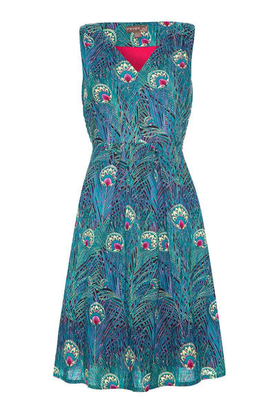 sachin and babi light blue dress Chiccy Black Cotton Embroidered Peacock Shirt Collar Casual Dress with LonG  Sleeves and Pockets- Trendyol main image 1