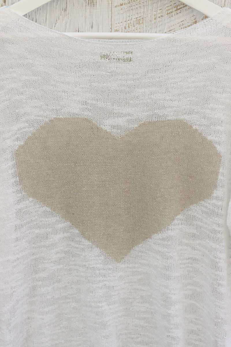 Debora Heart Print Knit Top - Talis Collection
