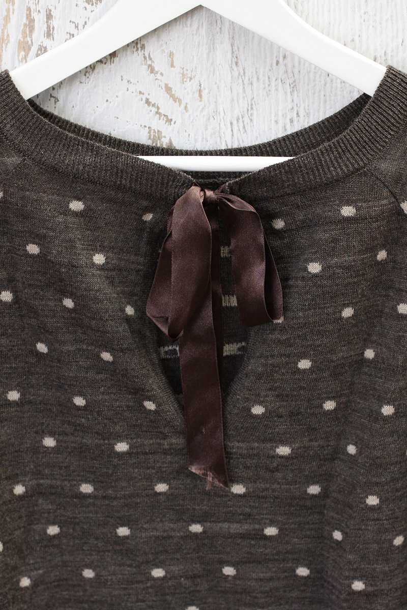 Dotty Wool Jumper Brown - Talis Collection