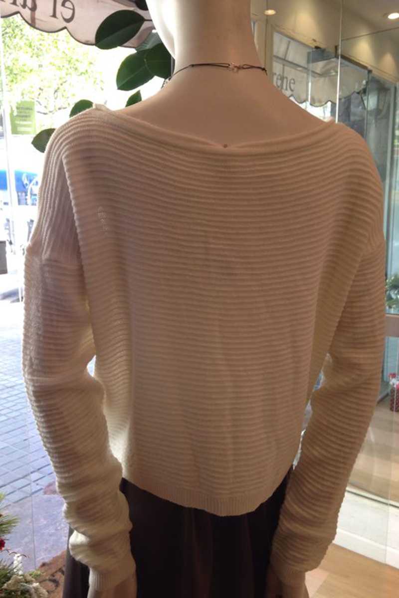 Paola Textured Wool Knit Top