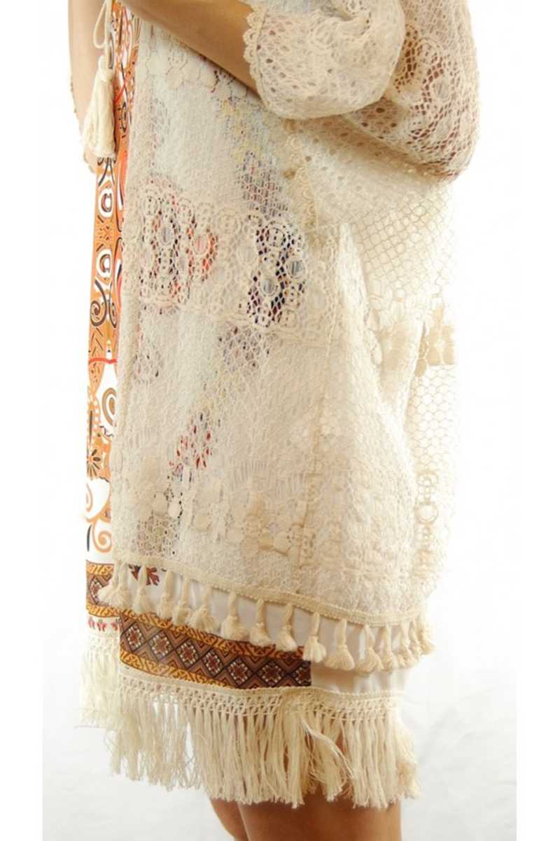 Simona Crochet Lace Kimono