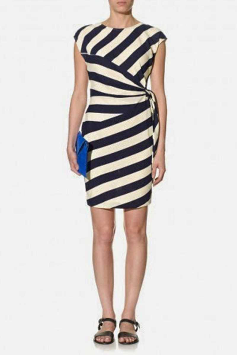Louche London Badger Stripe Work Dress Size 10