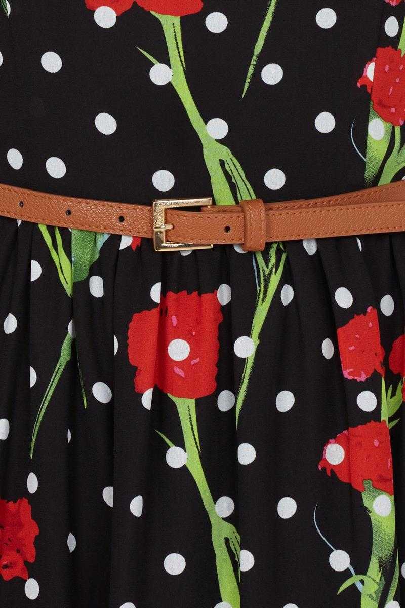 Poppy Lux Geneva Floral Spot Midi Dress