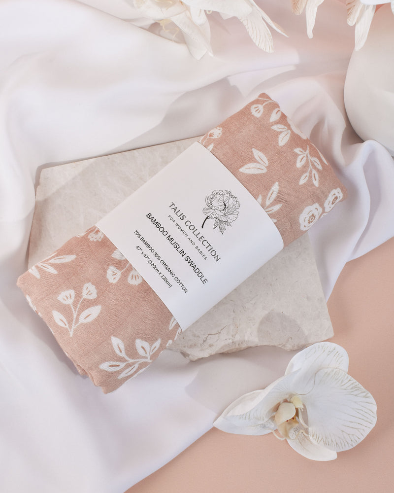 Fleur Baby Muslin Organic Cotton Swaddle