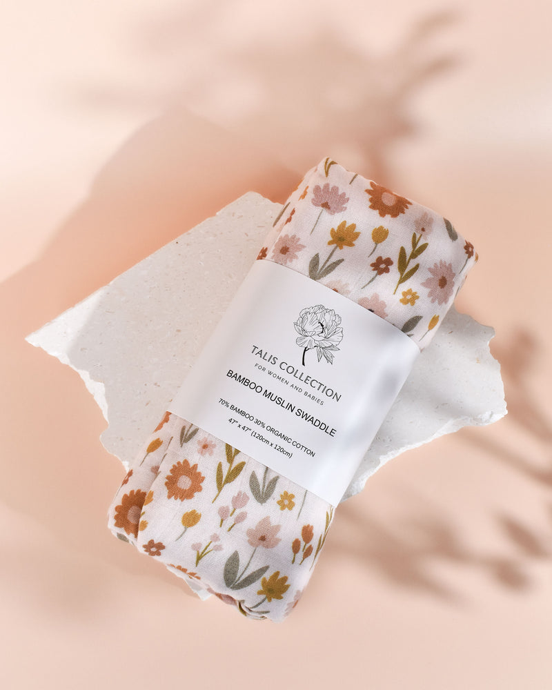 Flora Baby Muslin Organic Cotton Swaddle