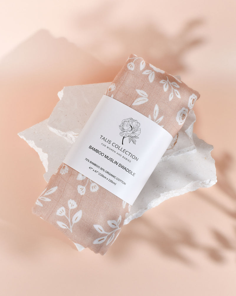 Fleur Baby Muslin Organic Cotton Swaddle