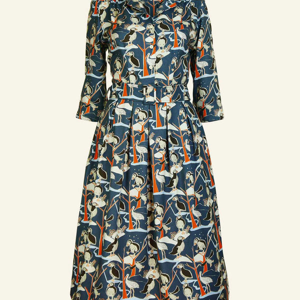 PALAVAパラバCYNTHIA DRESS サイズ10 cynthia-blue-puffins-front-2-