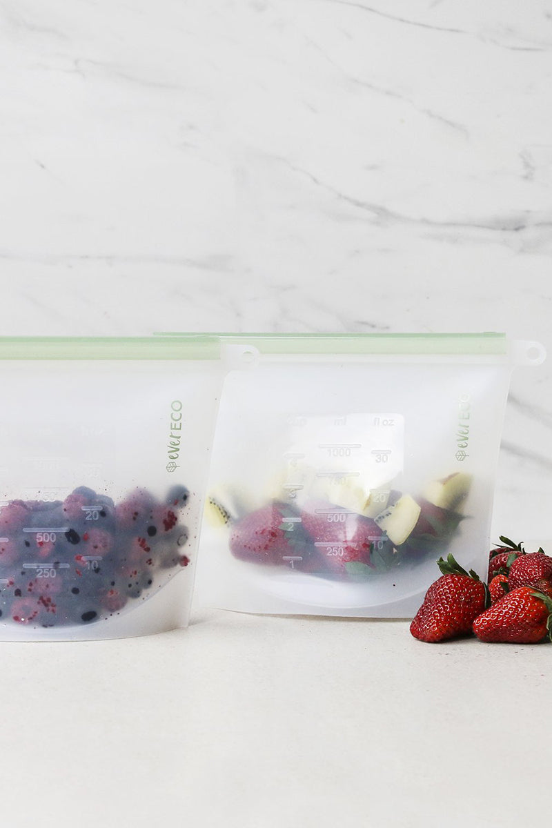 Ever Eco Reusable Silicone Food Pouches Set of 2 x 1L
