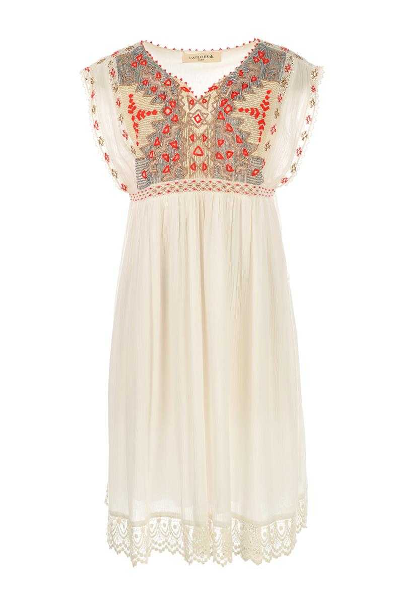 L'atelier D Teenager Embroidery Lace Dress