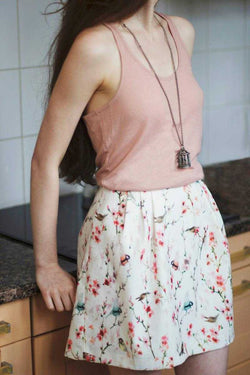 Andy & Lucy Josephine Bird Print Skirt - Talis Collection