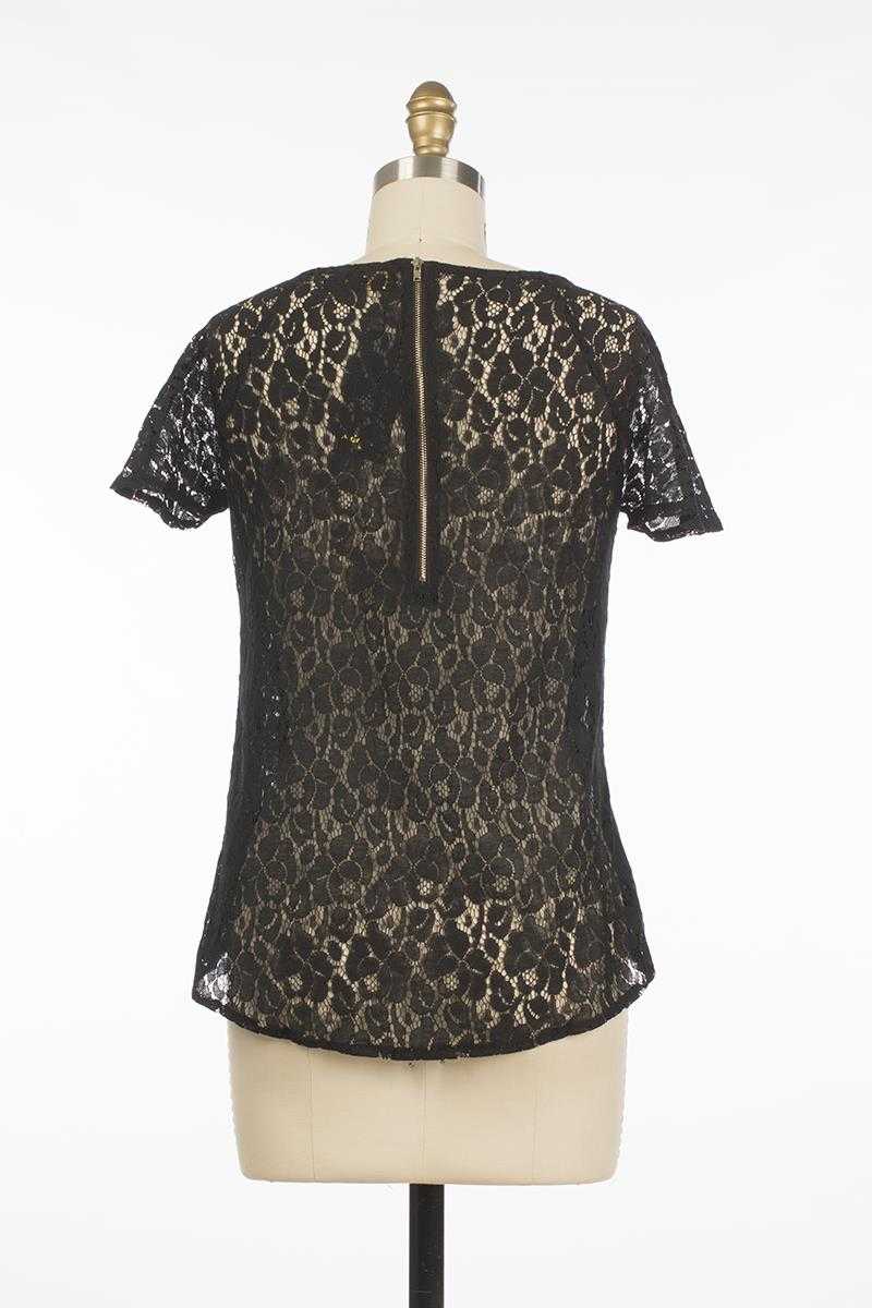 Andy and Lucy Tess Lace Top Black - Talis Collection