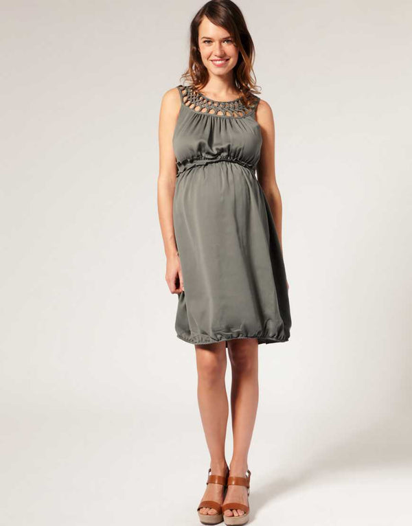 ASOS MATERNITY DETAILED NECKLINE DRESS - Talis Collection