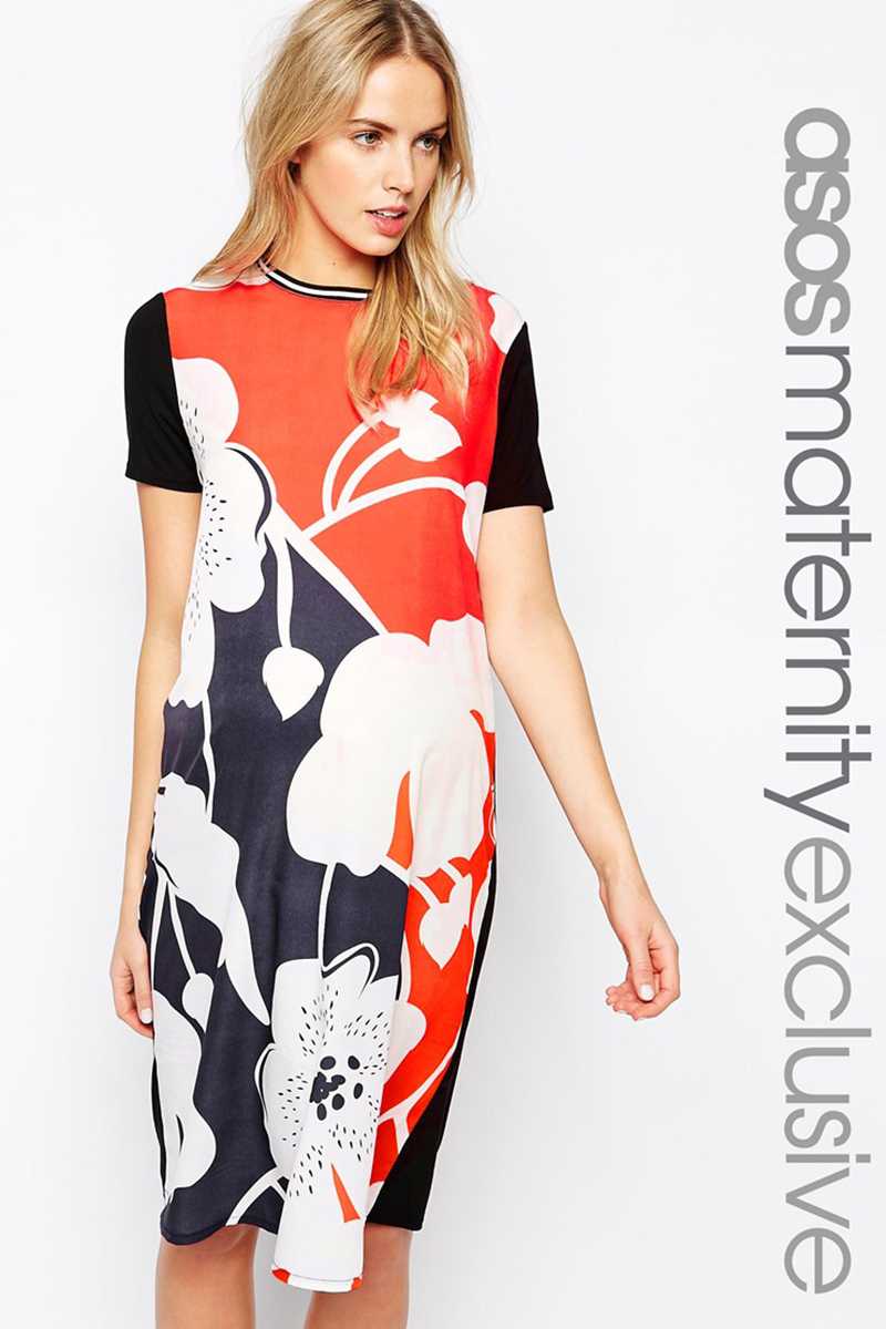 ASOS Maternity Exclusive Midi Shift Dress in Oversized Floral - Talis Collection ASOS Maternity Exclusive Midi Shift Dress in Oversized Floral - Talis Collection