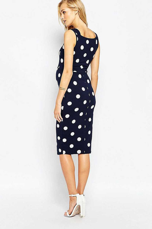 ASOS Maternity Pinny Bodycon Dress in Spot Print - Talis Collection