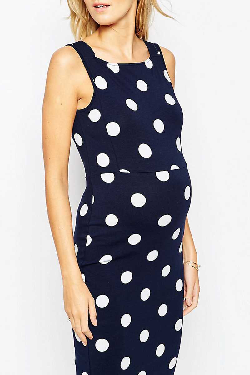 ASOS Maternity Pinny Bodycon Dress in Spot Print - Talis Collection ASOS Maternity Pinny Bodycon Dress in Spot Print - Talis Collection