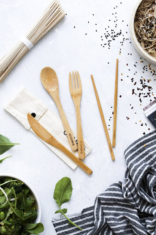 Ever Eco Bamboo Cutlery Set + Chopsticks