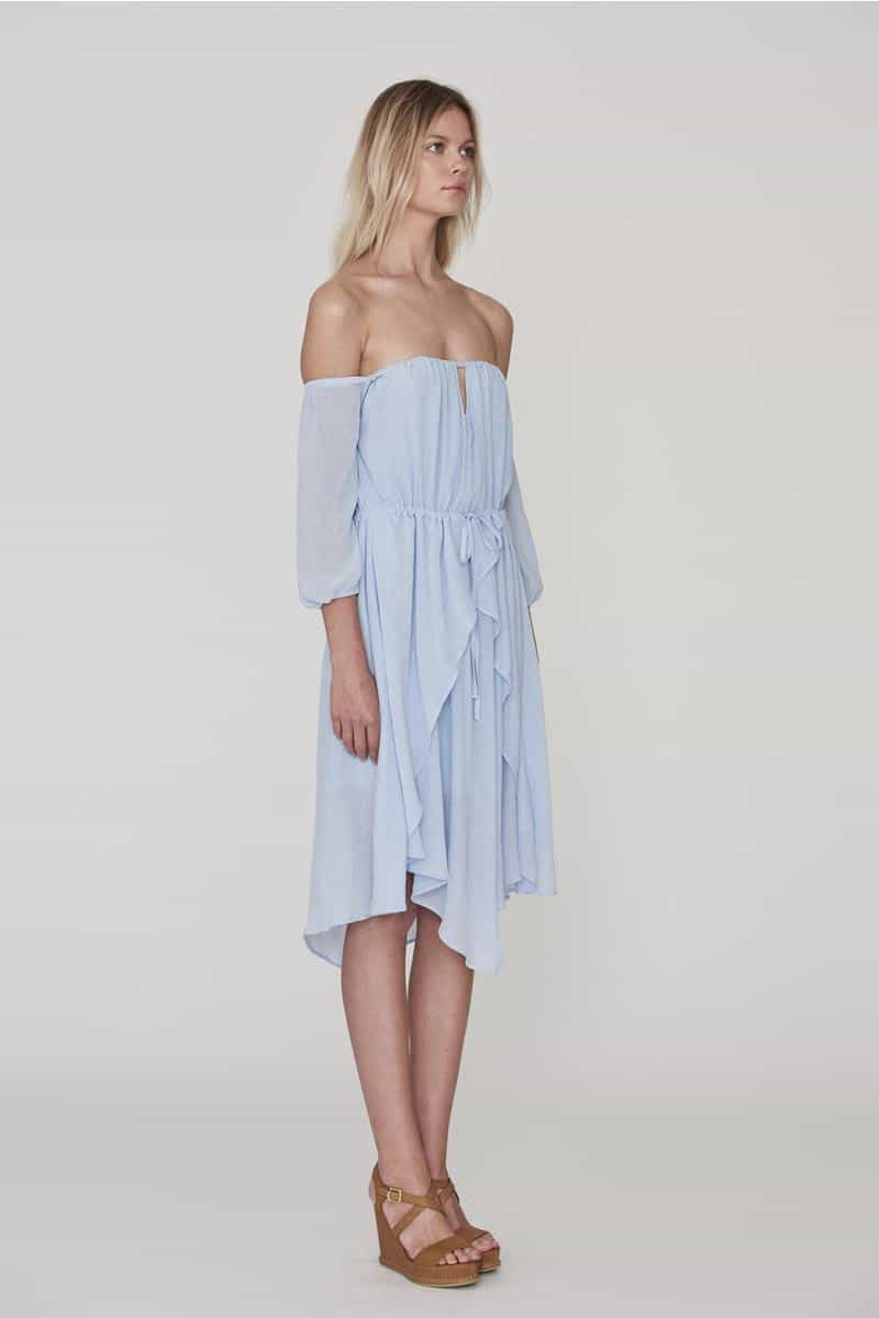Cooper St Light Up My Life Off Shoulder Dress Chambray - Talis Collection