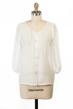 Everly Alana Sheer Blouse - Talis Collection