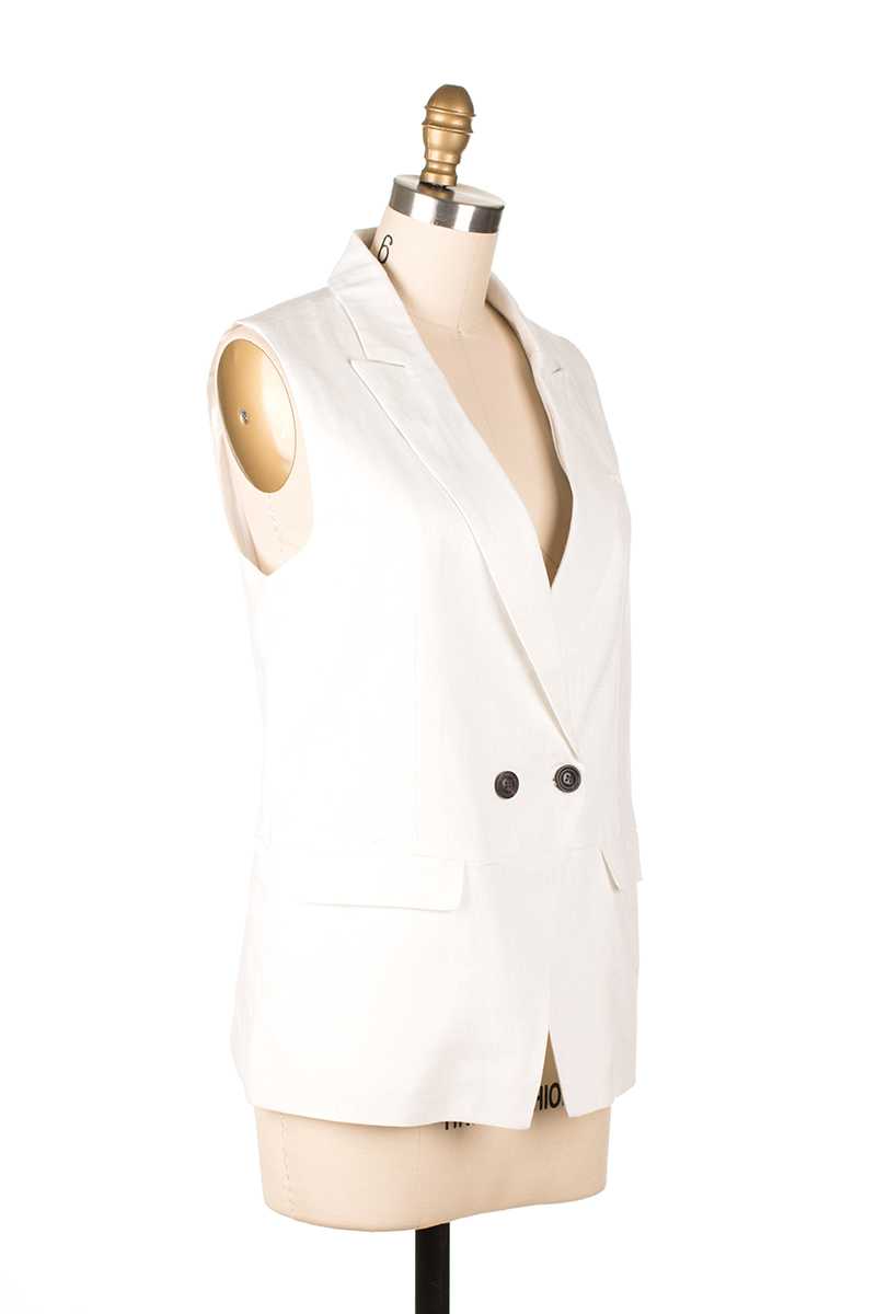 Everly Buttoned Sleeveless Blazer - Talis Collection