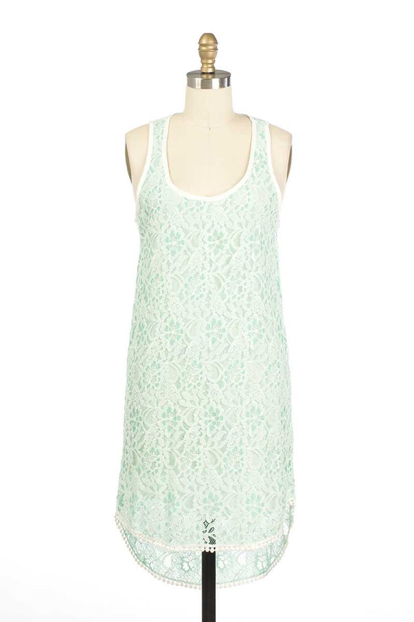 Everly Kacie Lace Midi Dress Green - Talis Collection