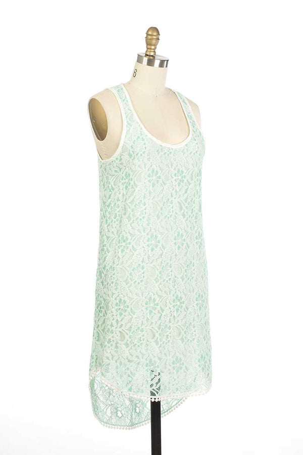Everly Kacie Lace Midi Dress Green - Talis Collection