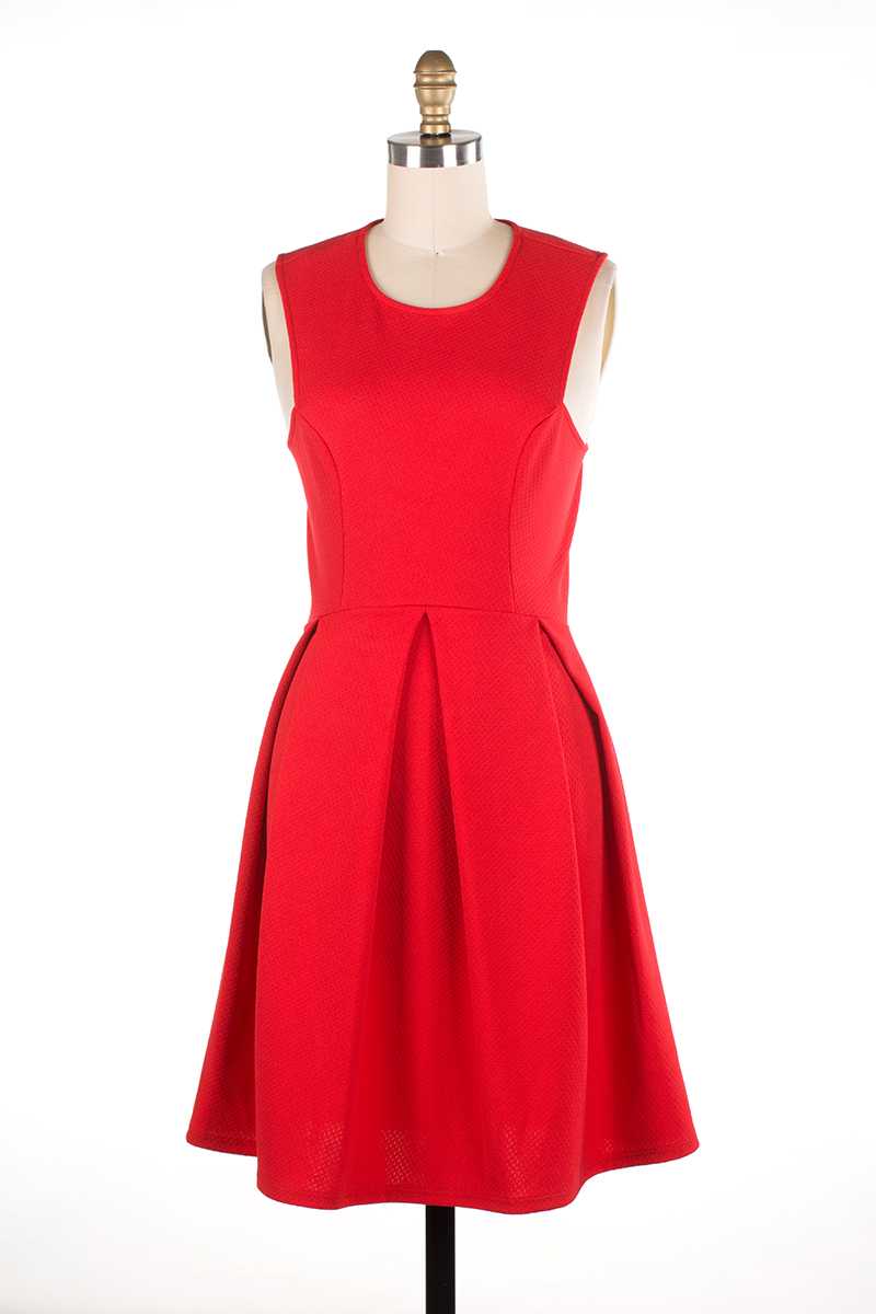 Everly Arely Cut Out Strap Dress Red - Talis Collection