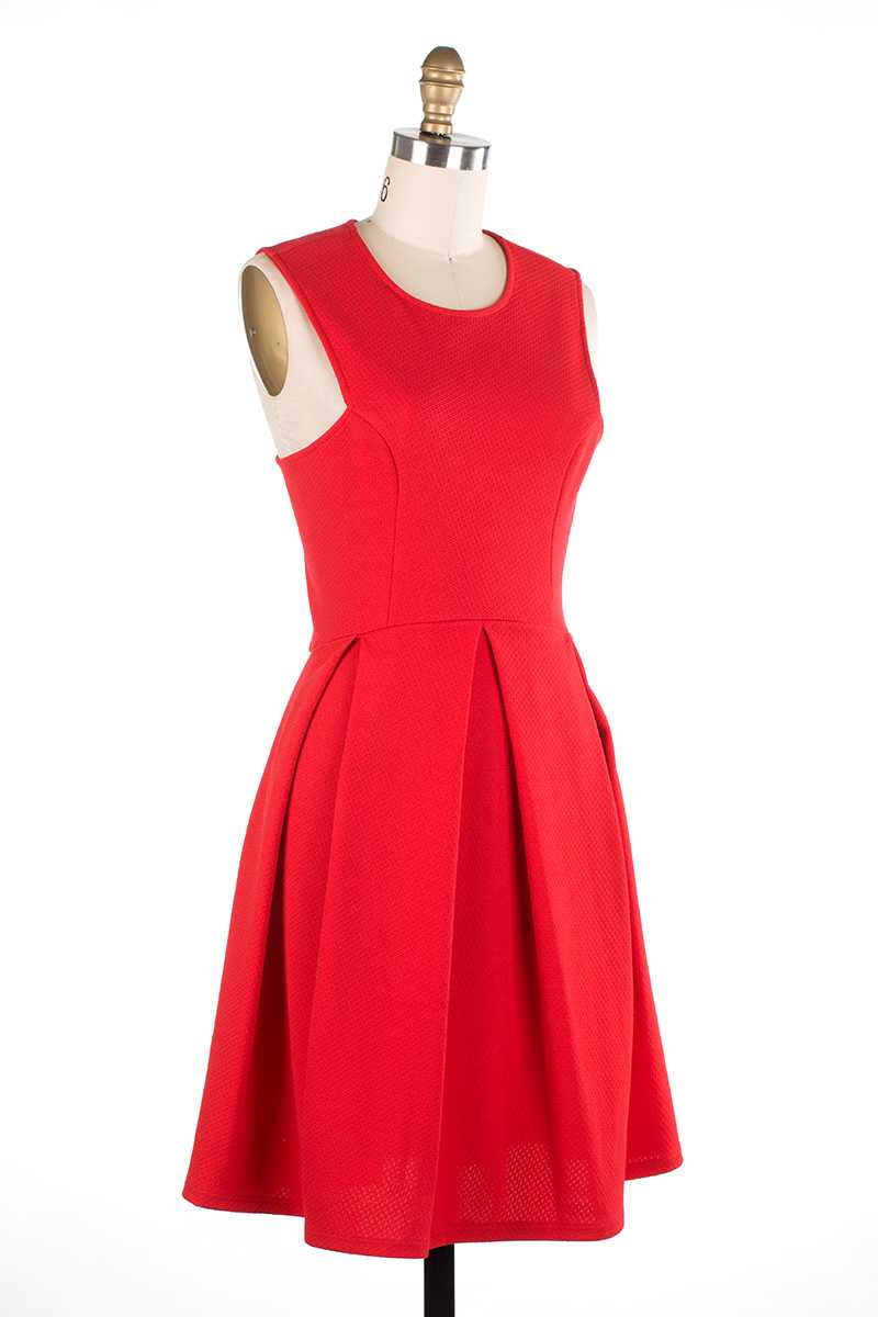Everly Arely Cut Out Strap Dress Red - Talis Collection