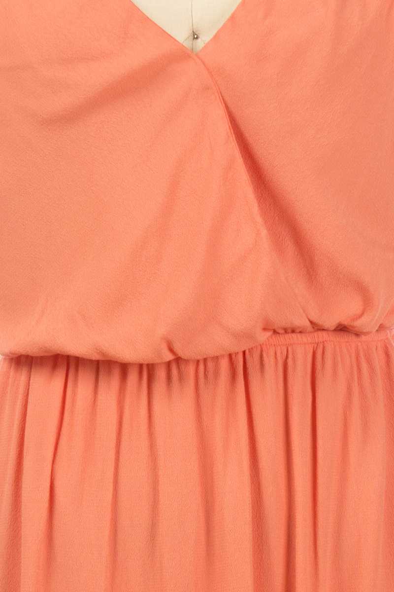 Everly Heidi V Neck Skater Dress Orange - Talis Collection