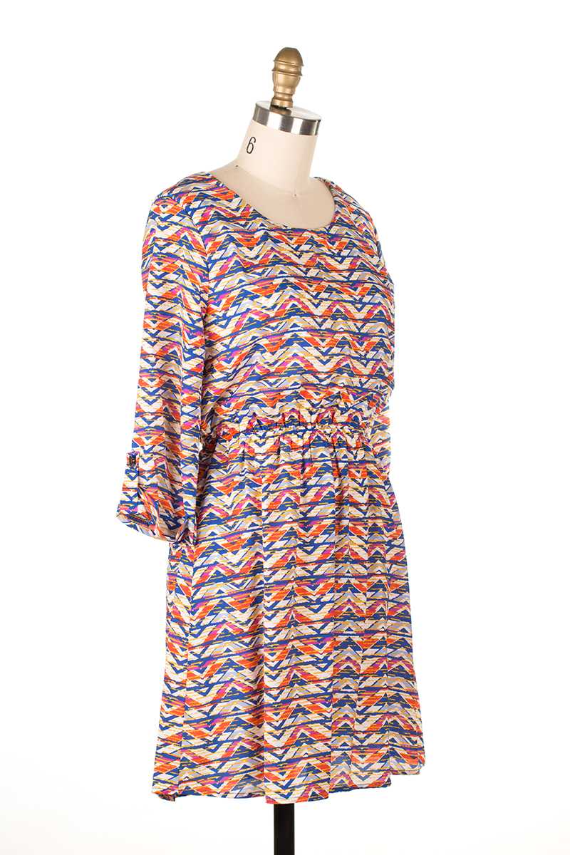 Everly Printed Fit and Flare Dress