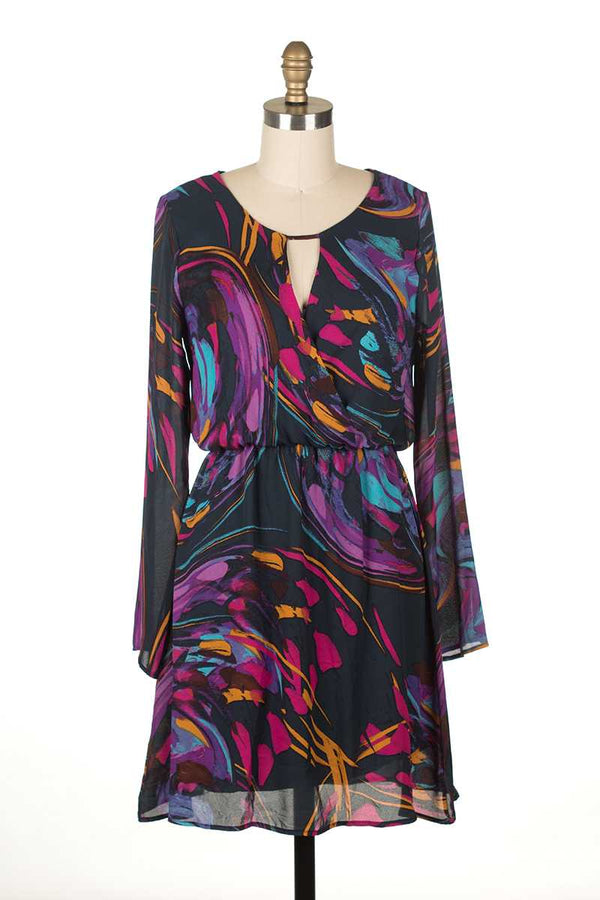Everly Abstract Print Dress - Talis Collection
