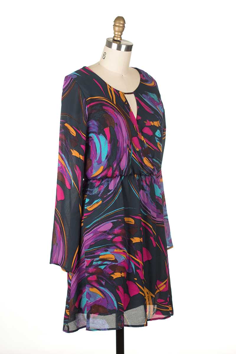 Everly Abstract Print Dress - Talis Collection