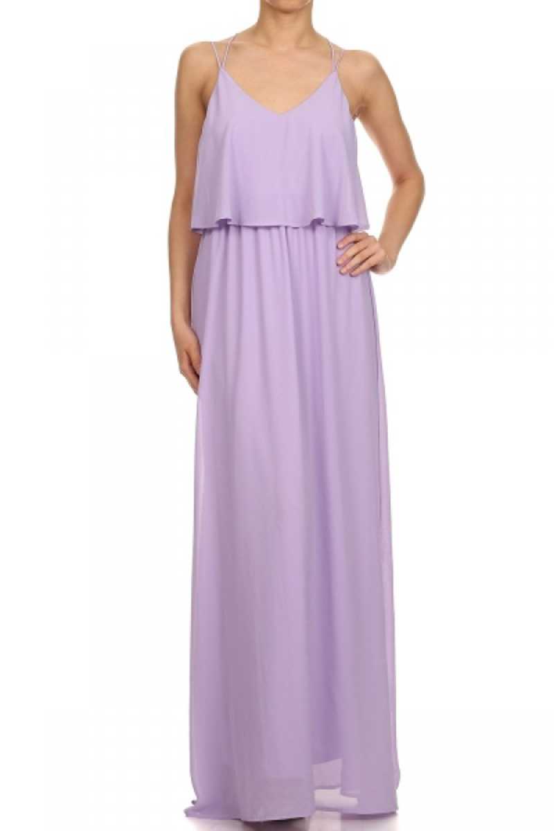 Everly Strappy Maxi Dress Lilac