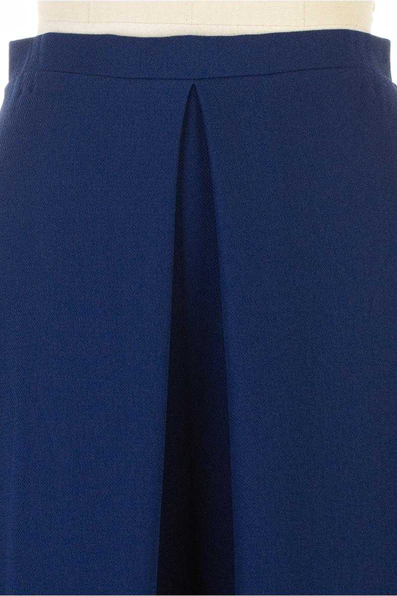Everly A-line Midi Skirt Navy - Talis Collection