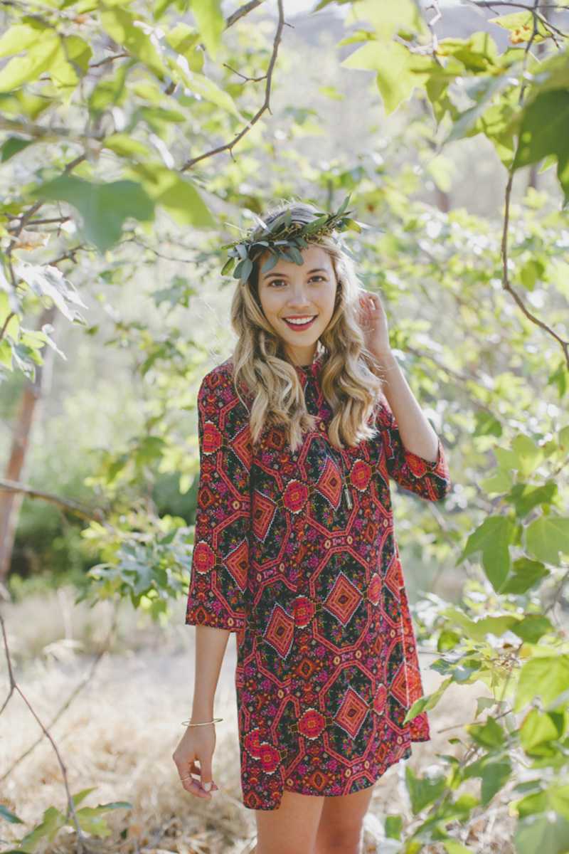 Everly Bohemian Print Erina Shift Dress