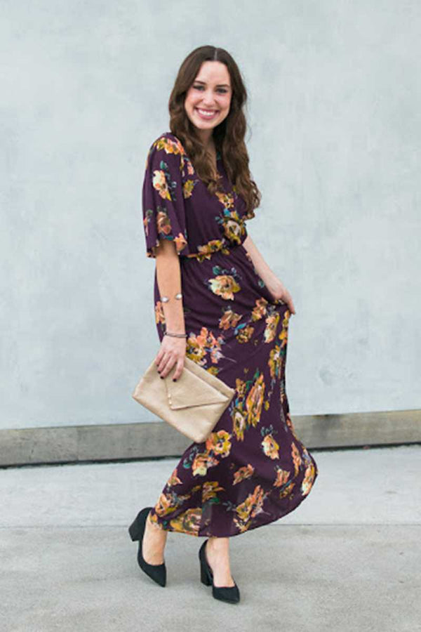 Everly Floral Print Maxi Dress - Talis Collection