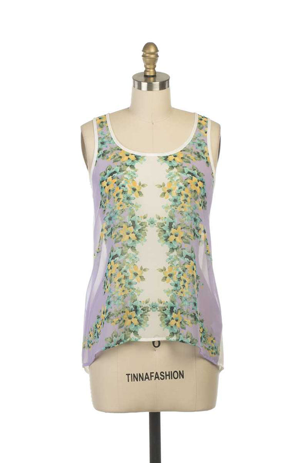 Everly Jodie Floral Print Vest Top - Talis Collection