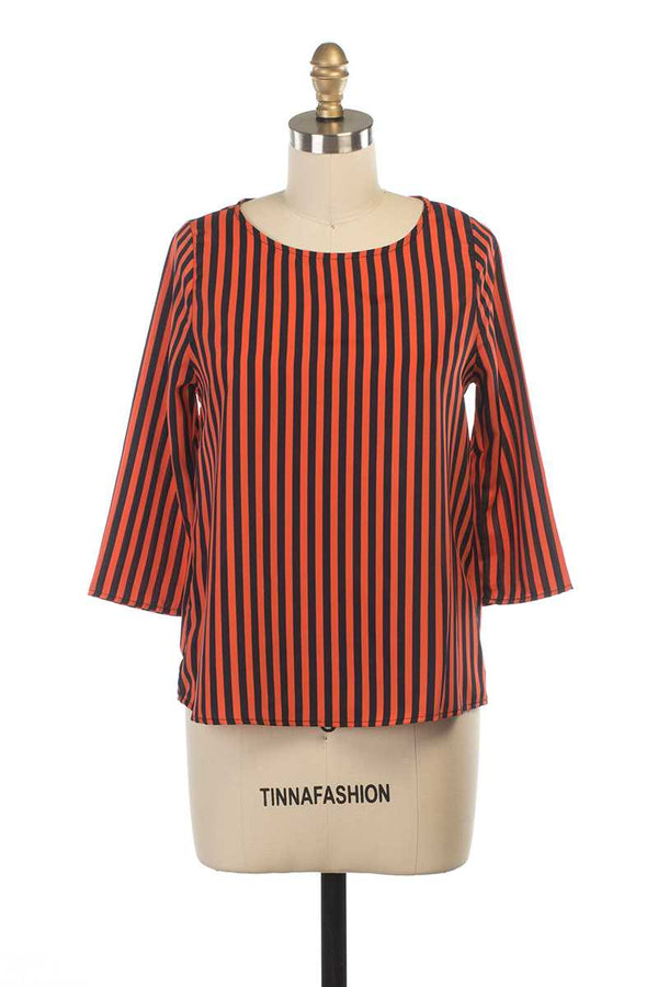 Everly Betty Stripe Blouse - Talis Collection