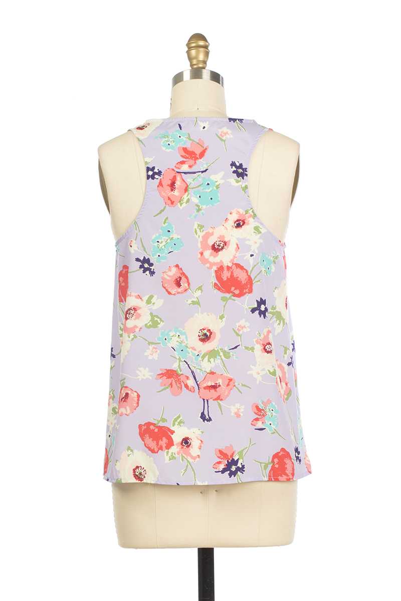 Everly Aliza Floral Print Vest - Talis Collection