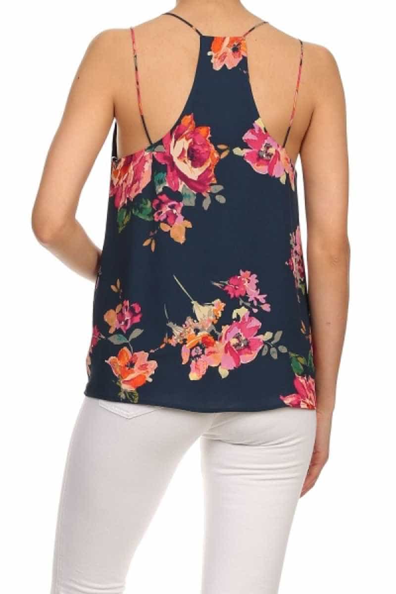Everly Floral Print Tank Top - Talis Collection