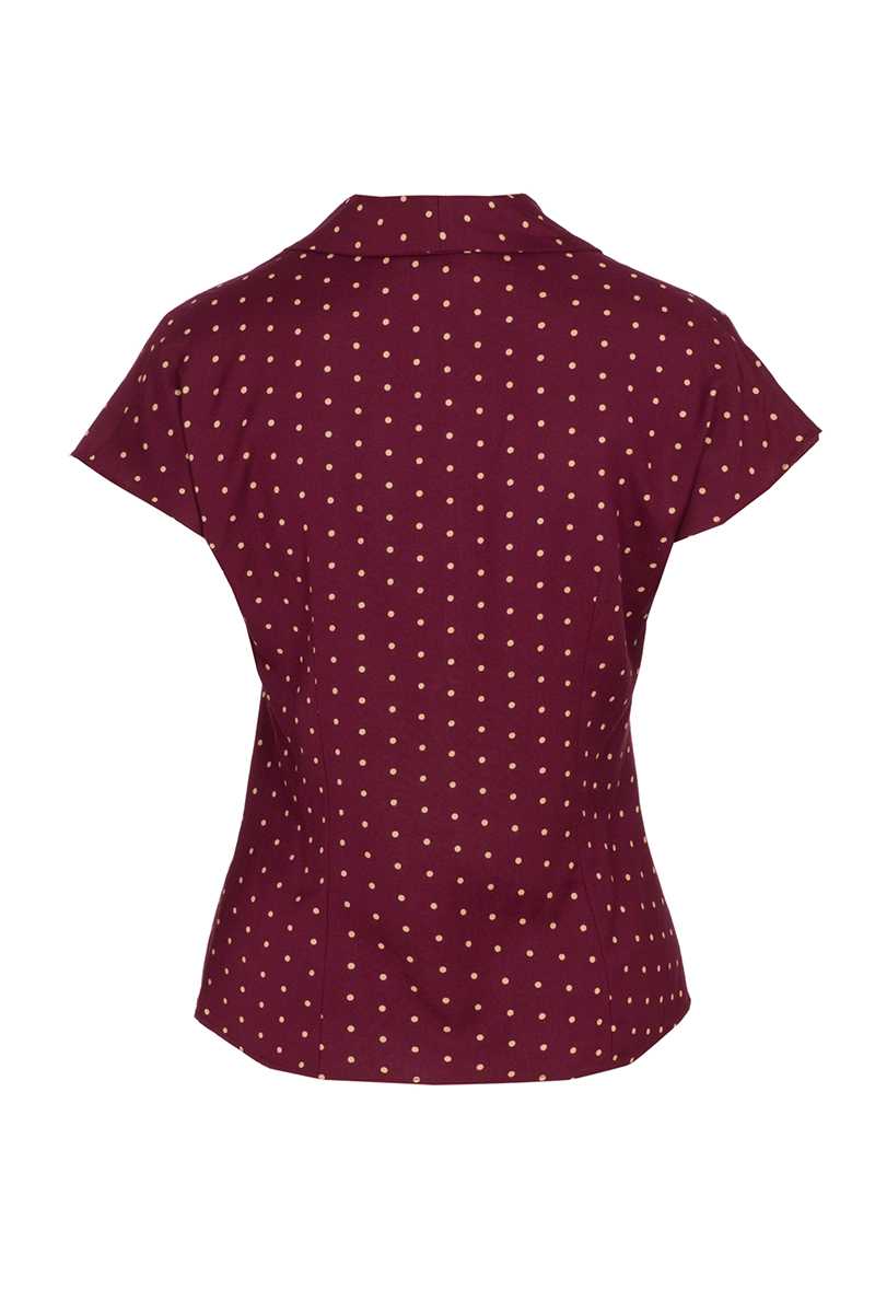 Emily and Fin Evie Top Burgundy with White Spot - Talis Collection