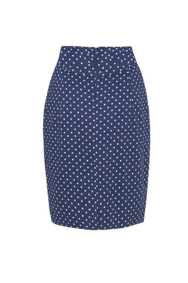 Emily and Fin Navy with Small White Polka Robyn Skirt - Talis Collection