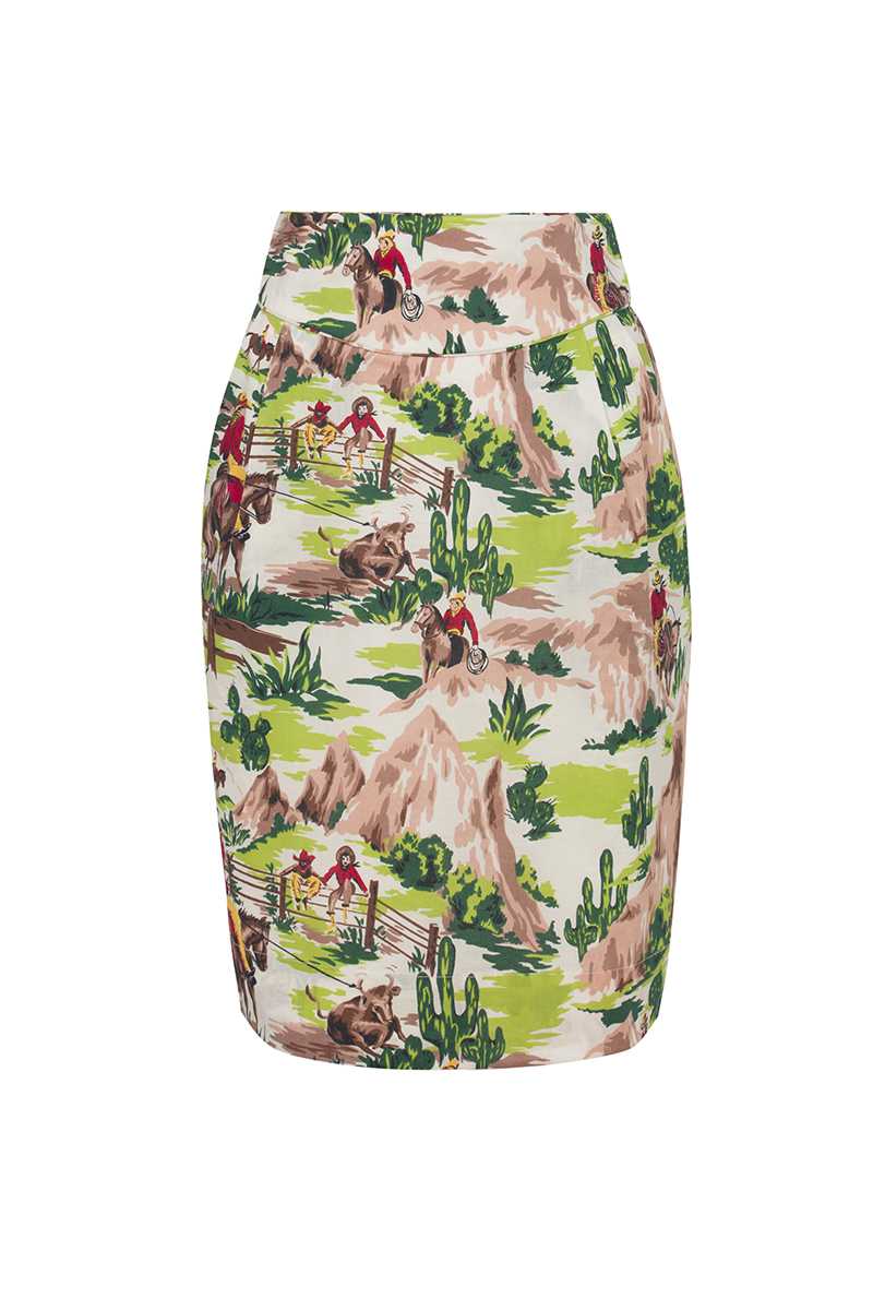 Emily and Fin Robyn Skirt Green Cowboys - Talis Collection