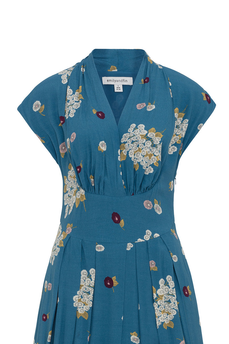 Emily and Fin Flora Dress Blue Blossom Floral - Talis Collection